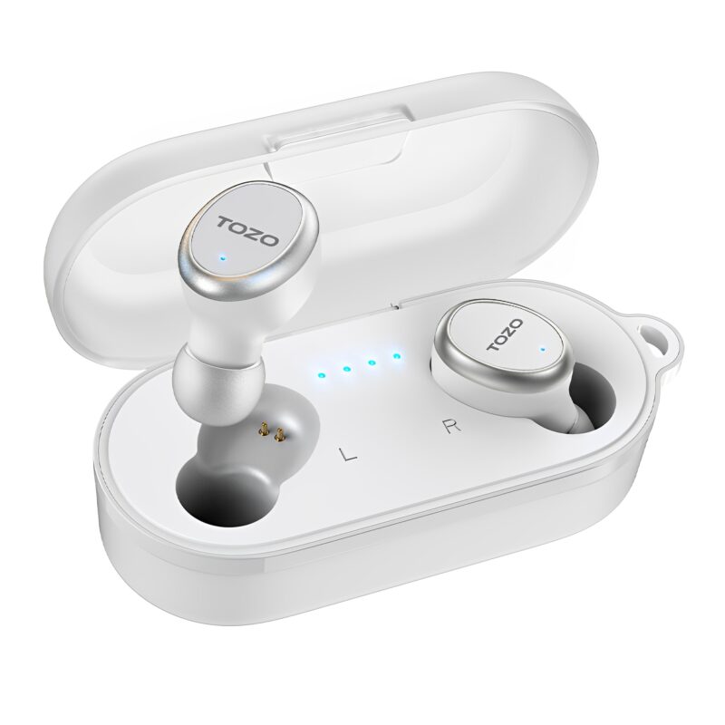Fone de Ouvido Sem Fio Tozo T10s Bluetooth 5.3 Branco