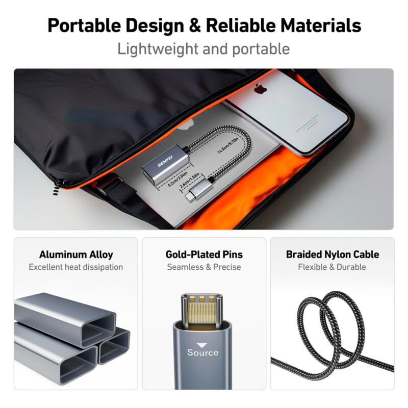 Adaptador Benfei USB C p/HDMI Fêmea Cinza