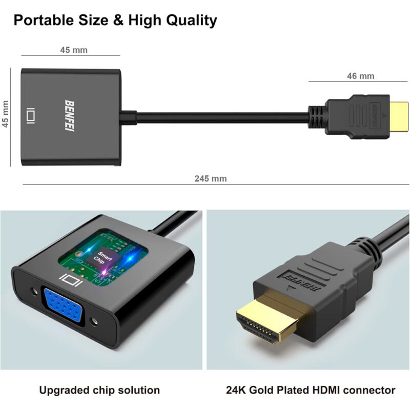 Adaptador HDMI para VGA Benfei – Macho para Fêmea