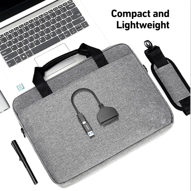 Cabo SATA Benfei 2 em 1, Sata3 p/Usb C /Usb 3.0 Preto