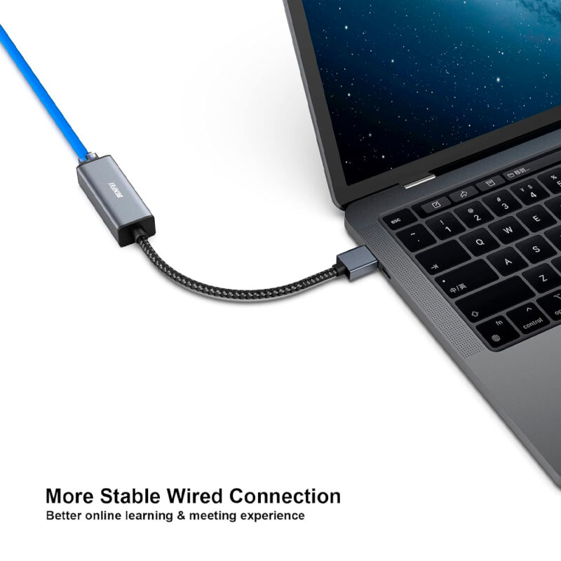Adaptador Benfei USB 3.0 para RJ45 Ethernet Cinza