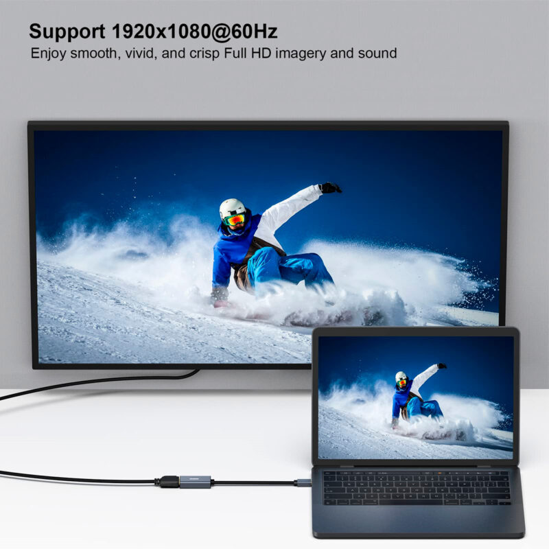 Adaptador de Vídeo Benfei Mini DisplayPort para Hdmi Cinza