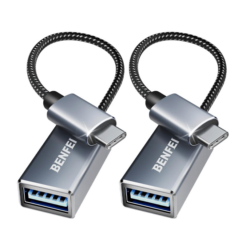 Kit com 2 Adaptadores Benfei USB-C para USB 3.0 Fêmea
