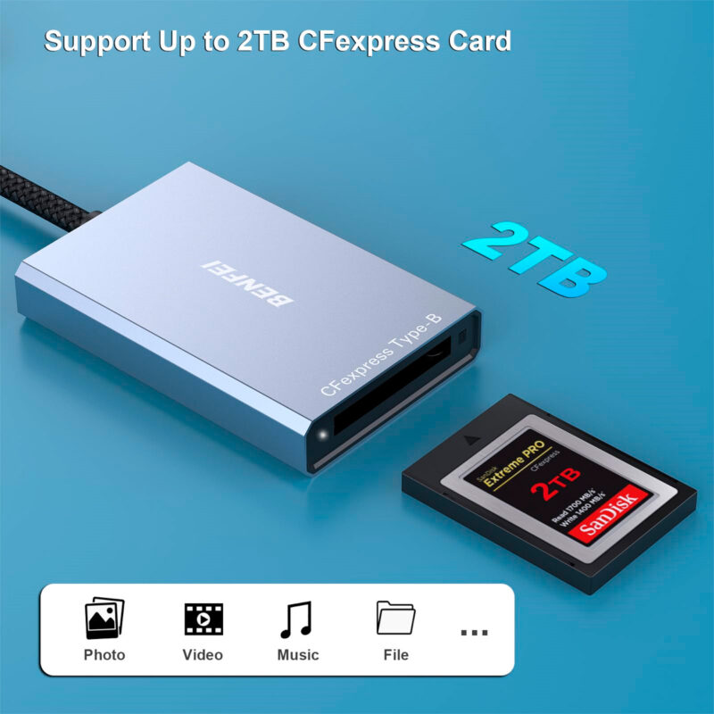 Benfei Adaptador USB-A/USB-C para Cartão CFexpress Tipo B