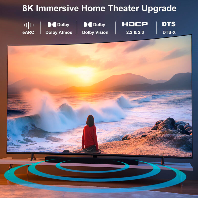 Cabo Hdmi Benfei 8K Macho/Macho 1,8 Metros Cinza