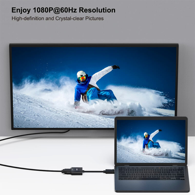 Adaptador DisplayPort para VGA Benfei Macho/Fêmea Preto