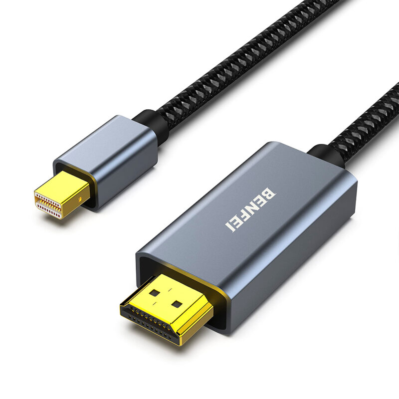 Cabo Mini DisplayPort p/Hdmi Benfei 4k30Hz 1,8M Cinza