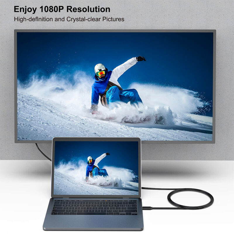 Cabo de Vídoe Benfei Usb C p/DVI 1,8M Macho/Macho Preto