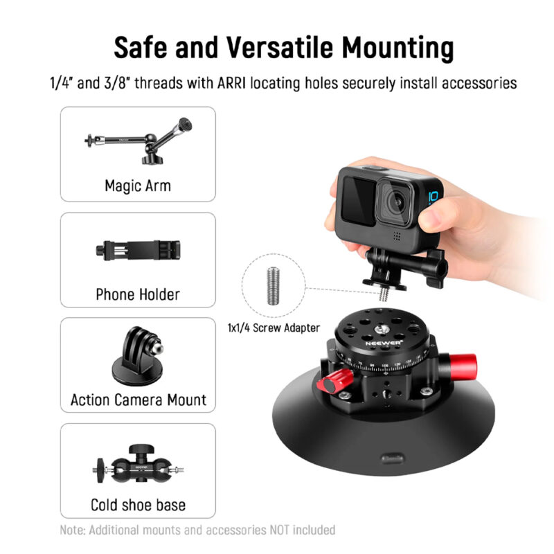 Suporte de Ventosa Neewer 6” para Câmeras e Smartphones