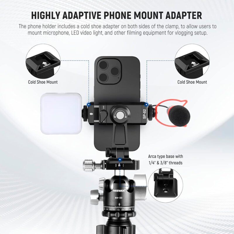 Suporte Adaptador Tripé Neewer para Smartphone Preto