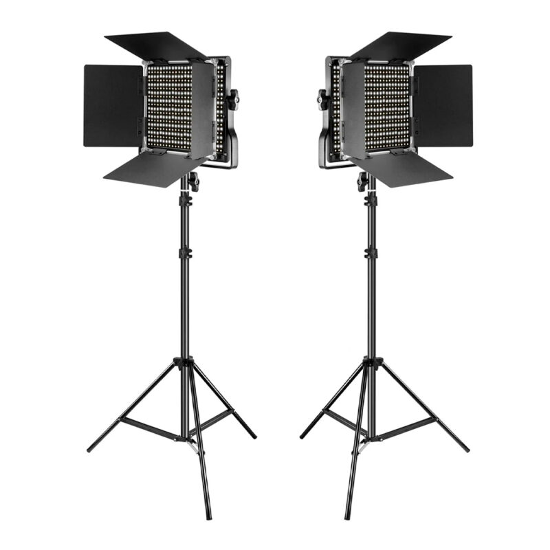 Kit de Iluminação Vídeo Neewer 2x Painel de Luz Led 660 Bicolor 3200K-5600K Preto