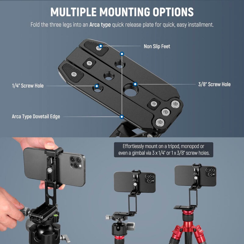 Adaptador de Montagem Tripé Neewer para Smartphone Preto