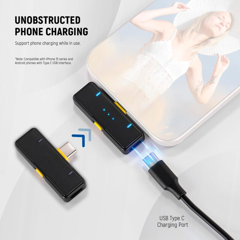 Microfone de Lapela Neewer Usb C Iphone 15/Android Preto