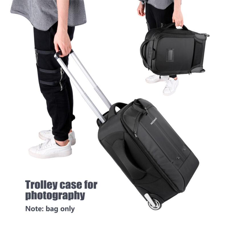 Mochila com Rodas Conversível Neewer para Câmeras Preto