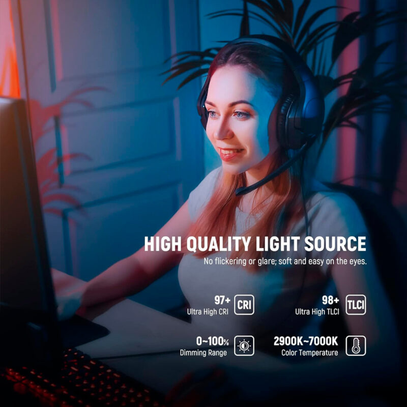 Luz de Painel Mesa Neewer Gl1 Pro para Jogo Gamer Preto