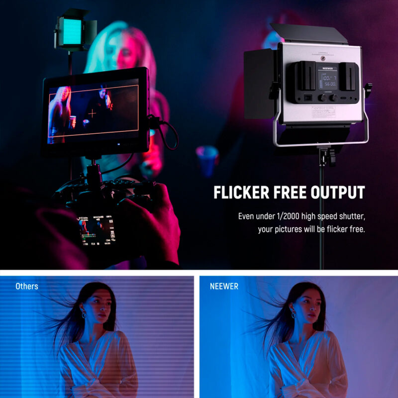 Kit Luz de Vídeo Neewer 2x Led 660 + Suporte + Bag Preto