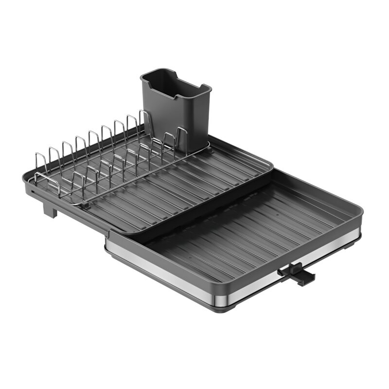 Escorredor de Louças Extensível Homfel em Aço Inox 430 e Plástico PP