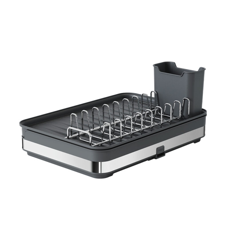 Escorredor de Louças Extensível Homfel em Aço Inox 430 e Plástico PP