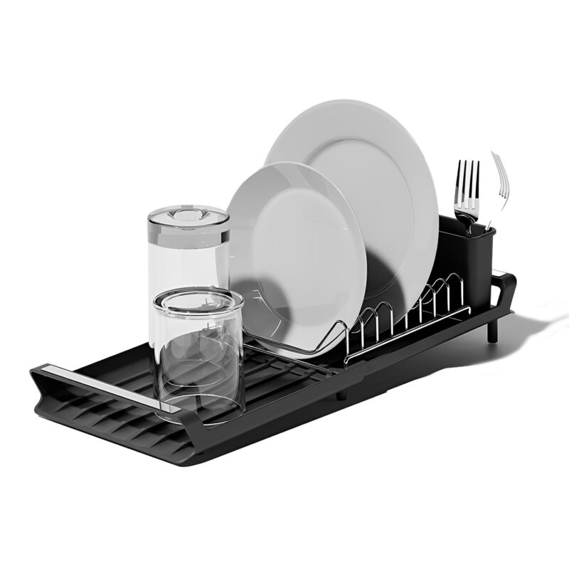 Escorredor de Louças Extensível Homfel Extendable Dish Rack em Aço Inox