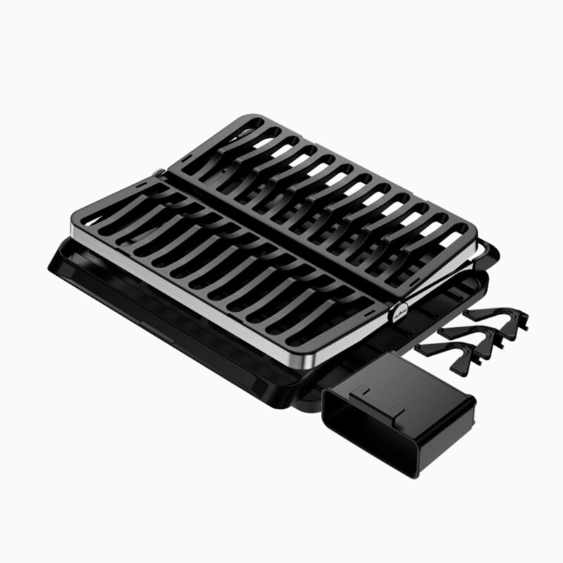 Homfel Escorredor de Pratos Loulas Dobrável p/Cozinha Preto