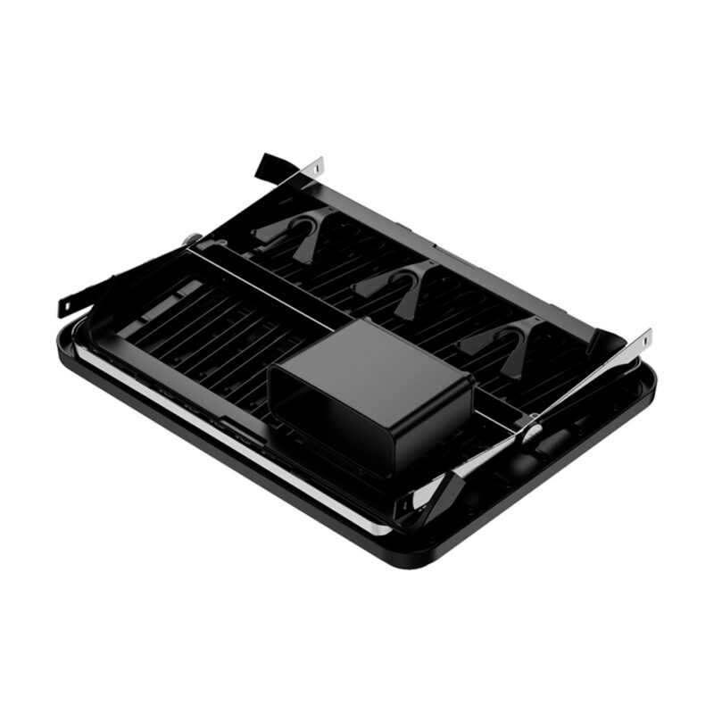 Homfel Escorredor de Pratos Loulas Dobrável p/Cozinha Preto