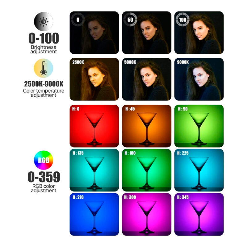 Mini Luz Rgb Recarregável Ulanzi VL49 Foto/Vídeo Preto