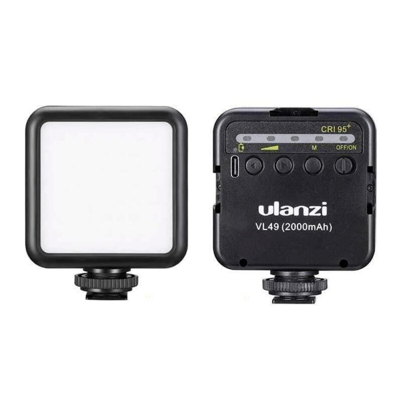 Mini Luz LED Recarregável Ulanzi VL49 LED Preta