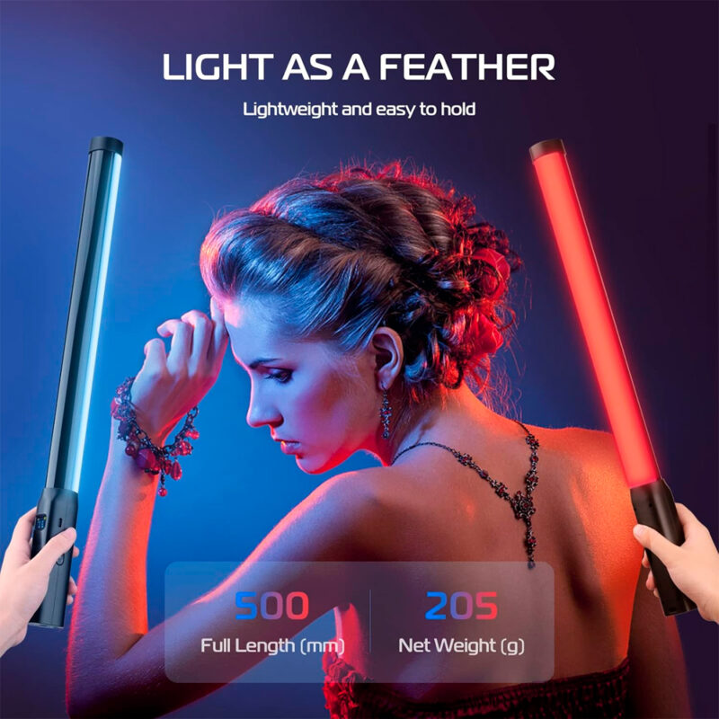 Tubo de Luz Portátil Led Ulanzi VL119 Rgb p/Vídeo Preto