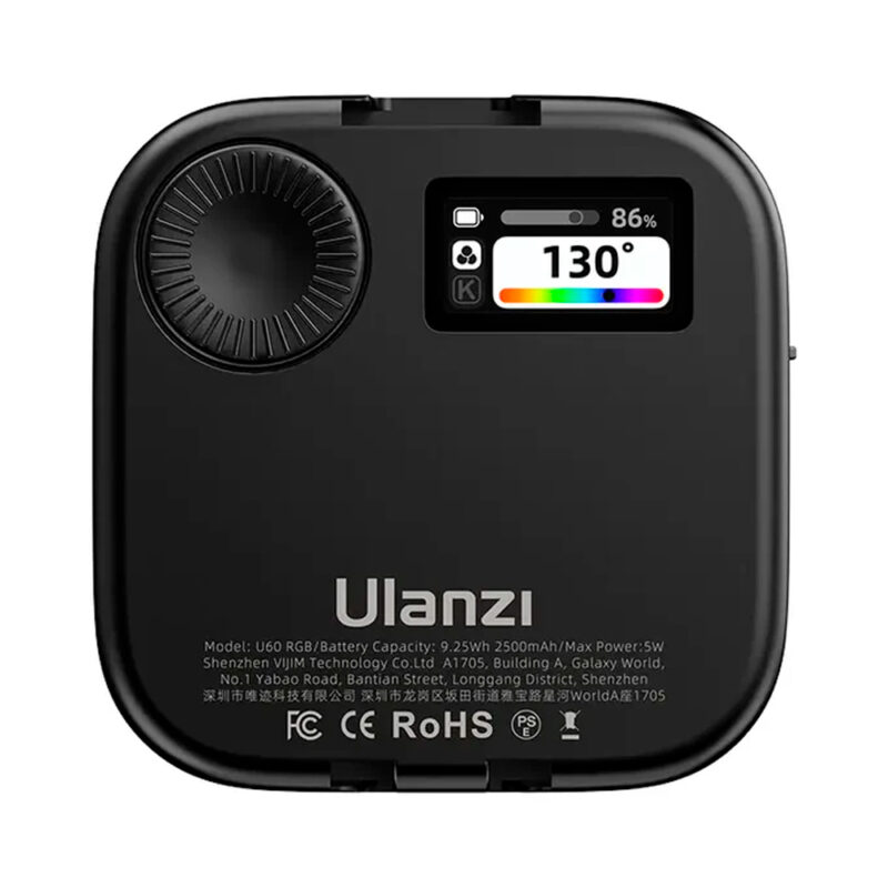 Luz de Vídeo Ulanzi U60 RGB 2500-9000K, 5W, 400lx