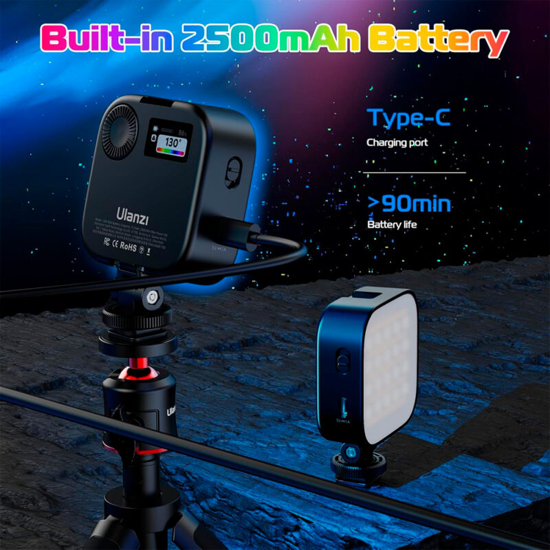 Luz de Vídeo Ulanzi U60 RGB 2500-9000K, 5W, 400lx
