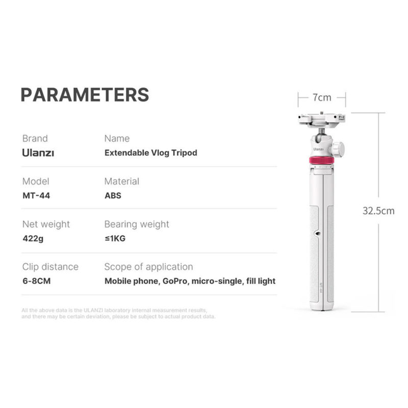 Mini Tripé e Bastão Ulanzi MT-44 p/ Câmera e Smartphone