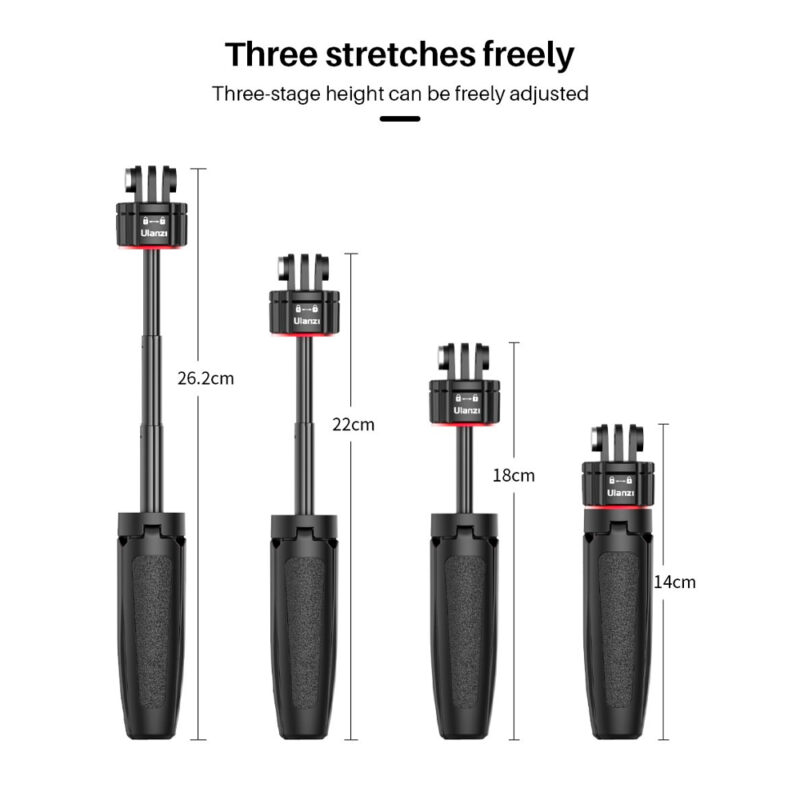 Mini Tripé Ulanzi MT-09 Extensível 25cm, Portátil Design Compacto e Leve