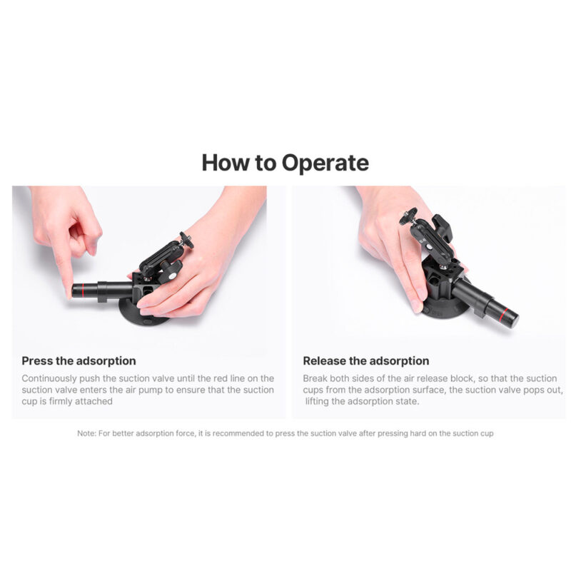 Suporte Ventosa Ulanzi SC01 para Carro Preto