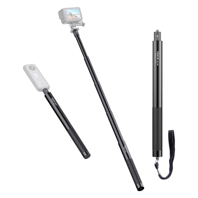 Bastão de Selfie Ulanzi 120cm, Extensível e Ultraleve, Compatível com GoPro