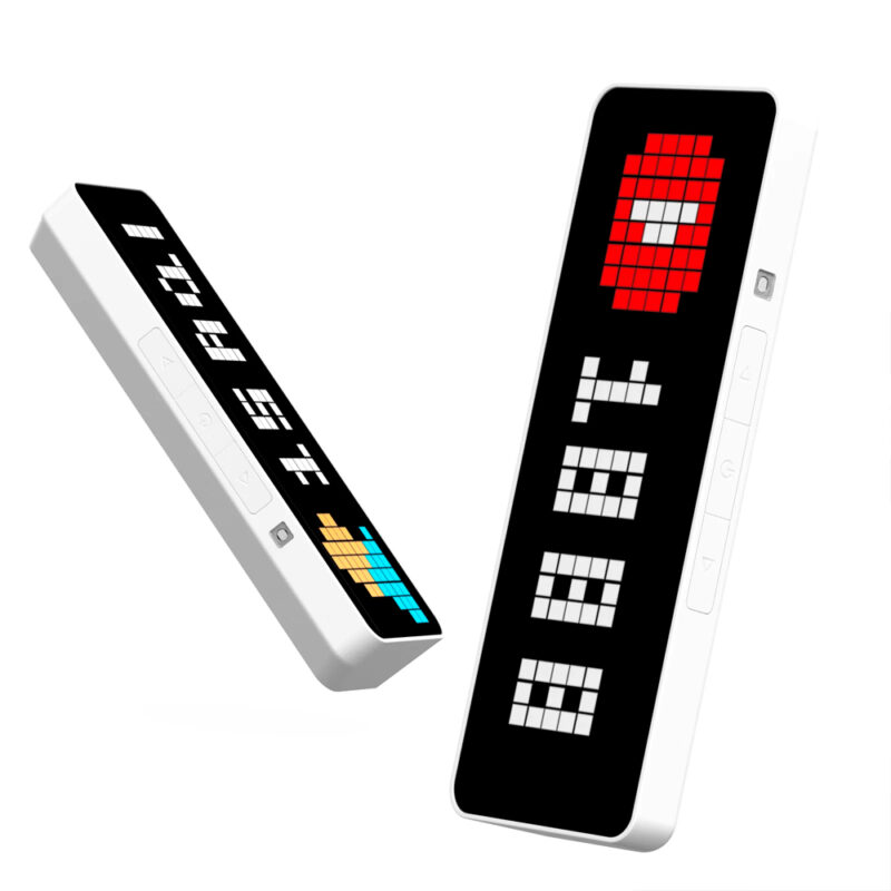 Relógio Pixel LED Inteligente TC001, Exibição de Seguidores em Tempo Real