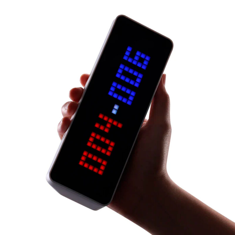Relógio Pixel LED Inteligente TC001, Exibição de Seguidores em Tempo Real