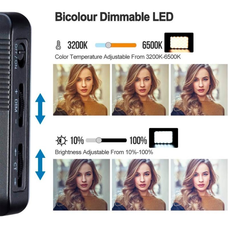 Luz LED Ulanzi Vijim VL120 Bicolor, Brilho Ajustável