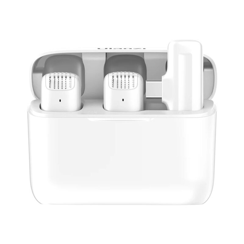 Microfone Sem Fio Ulanzi J12, Lapela USB-C para Android Branco