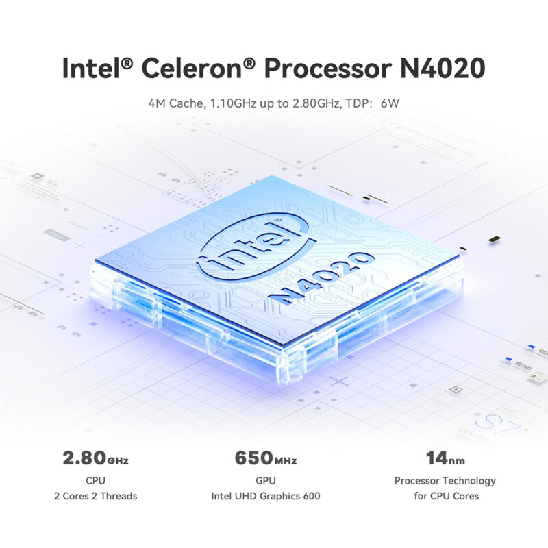 Mini Pc Beelink IPC-G 8gb RAM 128gb Ssd N4020, Design Compacto e Leve