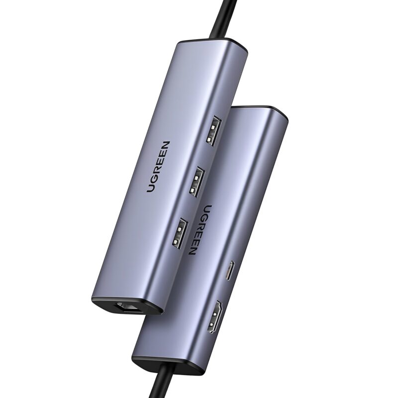 Hub Adaptador Ugreen Revodok 6 in 1 p/Usb C Cinza
