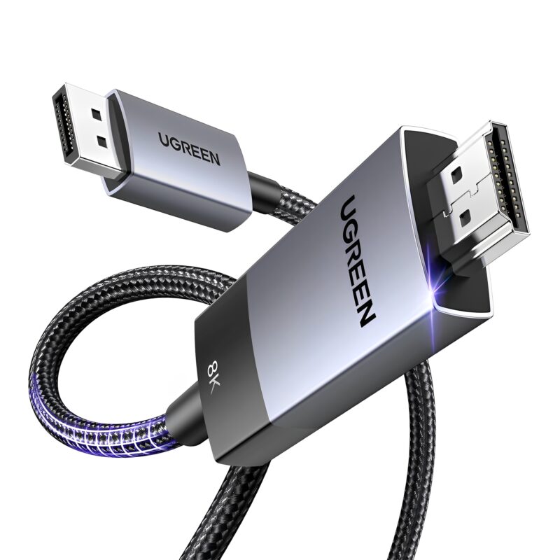 Cabo Hdmi p/DisplayPorts Ugreen 8k60Hz 2 Metros Preto