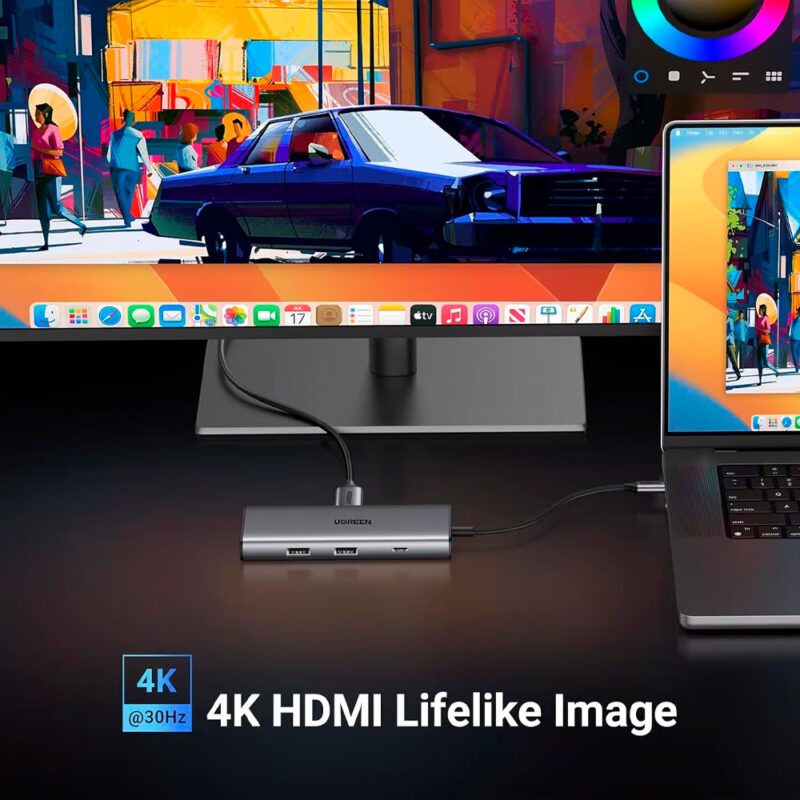 Hub Adaptador Ugreen 7 em 1 USB-C – Expansão com HDMI 4K