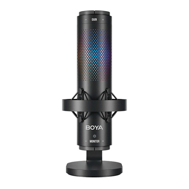 Microfone Condensador Boya BY-K9-2 RGB USB-C Preto
