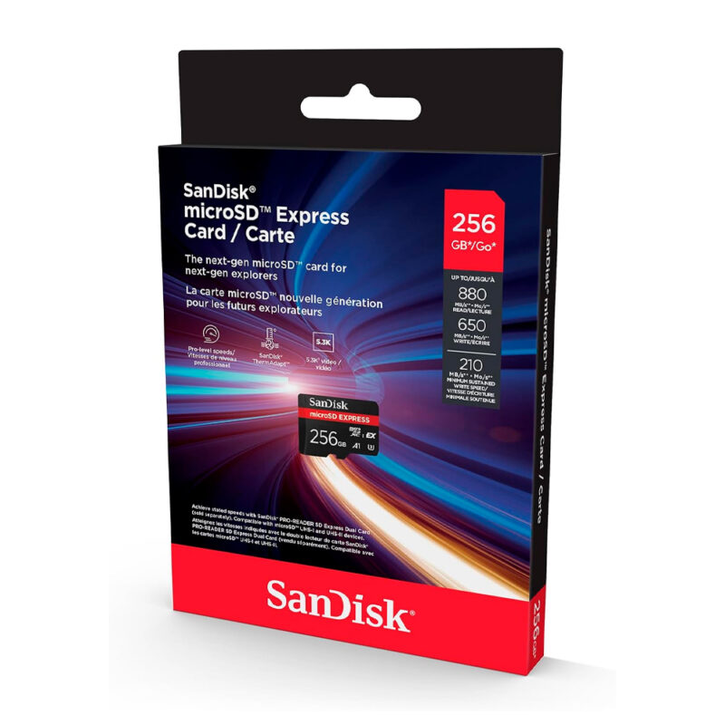 Cartão de Memória SanDisk 256GB microSD Express