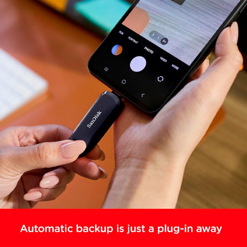 Pen Drive Sandisk 64gb Usb A/C 3.2 Gen 1 100Mbs Preto