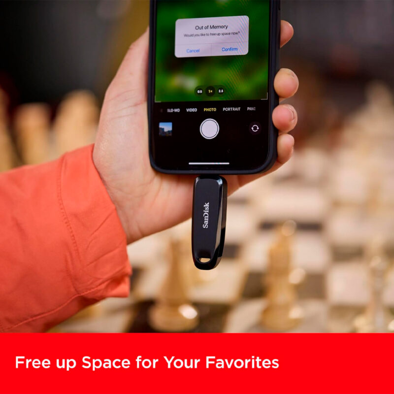 Pen Drive Sandisk 64gb Usb A/C 3.2 Gen 1 100Mbs Preto