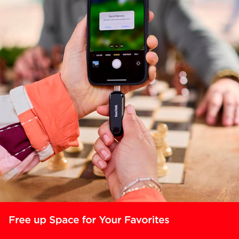 Pen Drive Sandisk 256gb Usb A/C 3.2 Gen 1 100Mbs Preto