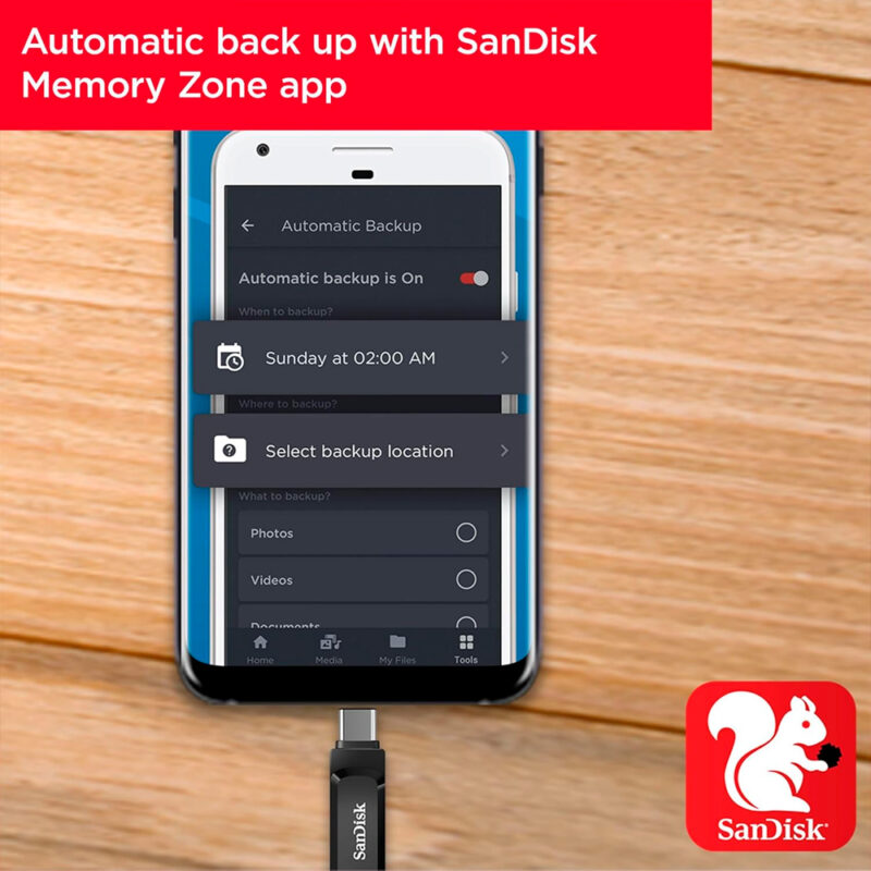 Pen Drive Sandisk 1Tb Usb A/C 3.2 Gen 1 400Mbs Preto