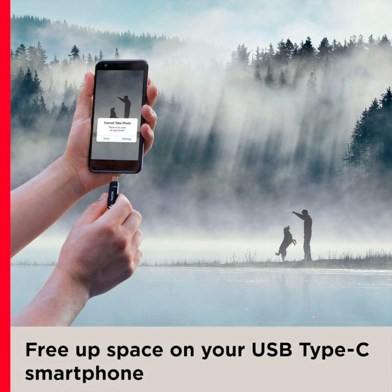 Pen Drive Sandisk 1Tb Usb A/C 3.2 Gen 1 400Mbs Preto