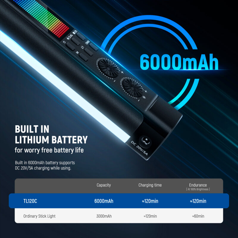 Bastão de Luz Neewer TL120C Rgb Fotografia/Vídeo Preto